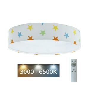 LED Dimmelhető lámpa GALAXY KIDS LED/24W/230V csillagok színes + távirányító kép