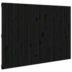 vidaXL fekete tömör fenyőfa fali fejtámla 159, 5x3x110 cm kép