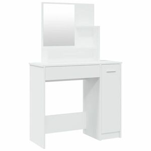 vidaXL fehér fésülködőasztal tükörrel 86, 5 x 35 x 136 cm kép