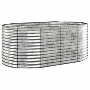 vidaXL ezüstszínű porszórt acél kerti magaságyás 175x100x68 cm kép