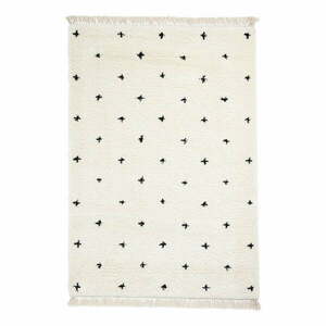 Boho Dots fehér-fekete szőnyeg, 120 x 170 cm - Think Rugs kép