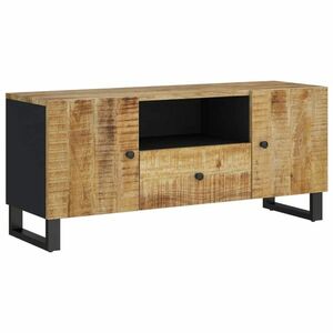vidaXL tömör mangófa és szerelt fa TV-szekrény 105 x 33, 5 x 46 cm kép