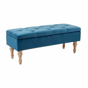 Vintage stílusú tárolós ülőpad, kék - PETIT PALAIS - Butopêa kép