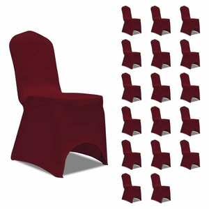 vidaXL 18 db burgundi vörös sztreccs székszoknya kép