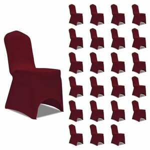 vidaXL 24 db burgundi vörös sztreccs székszoknya kép