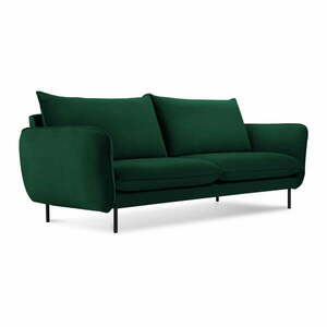 Sötétzöld bársony kanapé 160 cm Vienna – Cosmopolitan Design kép