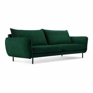 Sötétzöld bársony kanapé 230 cm Vienna – Cosmopolitan Design kép