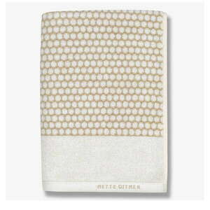 Fehér-bézs pamut fürdőlepedő 70x140 cm Grid – Mette Ditmer Denmark kép