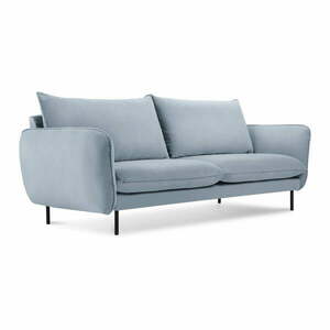 Világoskék bársony kanapé 160 cm Vienna – Cosmopolitan Design kép