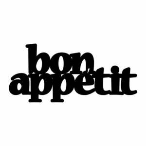 Fém fali dekoráció 59x27 cm Bon Appetit – Bystag kép