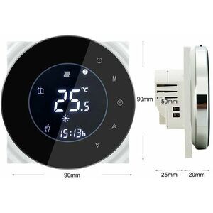 iQtech SmartLife GBLW-B, WiFi termosztát padlófűtéshez, fekete színű kép
