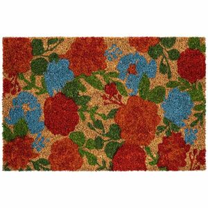 Virágos kókusz lábtörlő, színes, 40 x 60 cm kép
