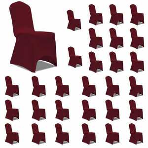 vidaXL 30 db burgundi vörös sztreccs székszoknya kép
