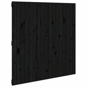 vidaXL fekete tömör fenyőfa fali fejtámla 108 x 3 x 110 cm kép