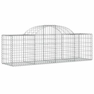 vidaXL íves horganyzott vas gabion kosár 200x50x60/80 cm kép