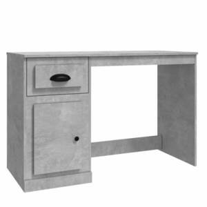 vidaXL betonszürke színű szerelt fa íróasztal fiókkal 115x50x75 cm kép
