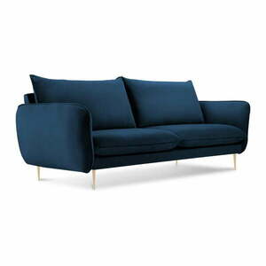 Florence kék bársony kanapé, 160 cm - Cosmopolitan Design kép