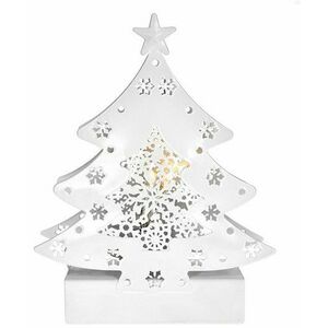 LED fém karácsonyfa, 2x AA kép