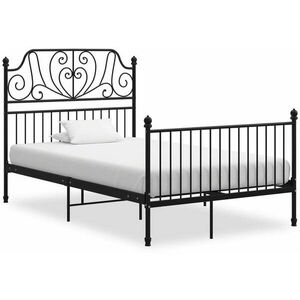 Shumee Rám postele - černý kov, 120 × 200 cm kép