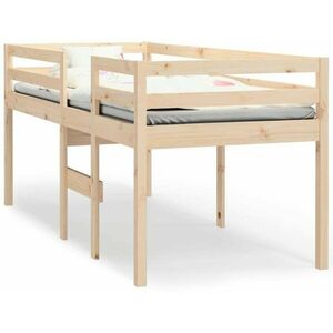 Shumee Patrová postel 90 × 200 cm, masivní borové dřevo kép