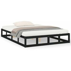 Shumee Rám postele - černý, 120 × 200 cm, masivní dřevo kép