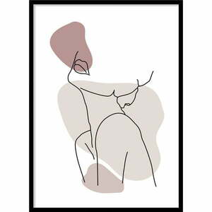 Keretezett poszter 50x70 cm Woman Pink – Styler kép
