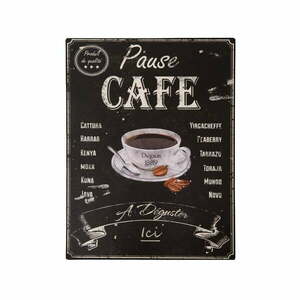 Fém falitábla 25x33 cm Pause Café – Antic Line kép