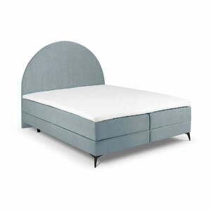 Világoskék boxspring ágy tárolóhellyel 160x200 cm Sunrise – Cosmopolitan Design kép