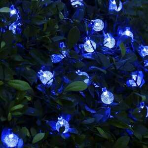 Kék, elemes LED Fényfüzér 30db izzóval - Gömb kép