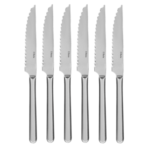 6 darab steak kés ezüst magnetes dobozban - Como kép