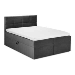 Sötétszürke boxspring ágy tárolóhellyel 180x200 cm Mimicry – Mazzini Beds kép