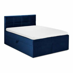 Kék boxspring ágy tárolóhellyel 200x200 cm Mimicry – Mazzini Beds kép