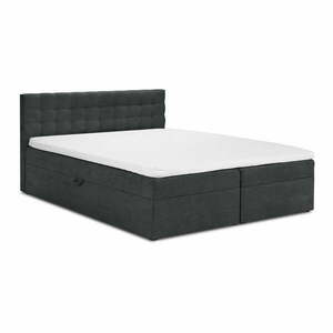 Sötétszürke boxspring ágy tárolóhellyel 180x200 cm Jade – Mazzini Beds kép
