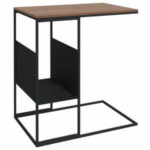 vidaXL fekete szerelt fa kisasztal 55 x 36 x 59, 5 cm kép
