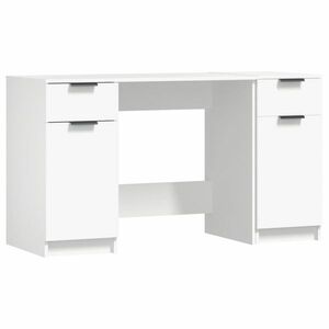 vidaXL fehér szerelt fa íróasztal szekrénnyel kép