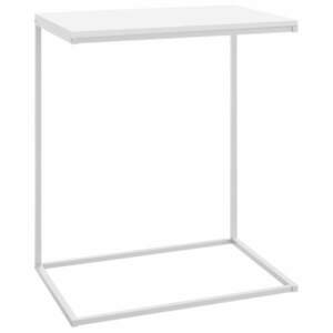 vidaXL fehér szerelt fa kisasztal 55 x 35 x 66 cm kép