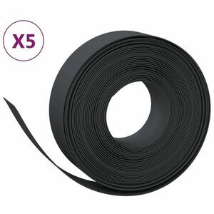 vidaXL 5 db fekete polietilén kerti szegély 10 m x 15 cm kép