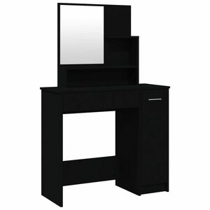 vidaXL fekete tükrös fésülködőasztal 86, 5 x 35 x 136 cm kép