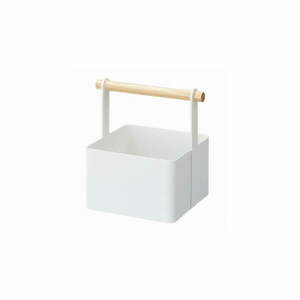 Tosca Tool Box fehér multifunkciós tárolódoboz bükkfa részletekkel, hossz 16 cm - YAMAZAKI kép
