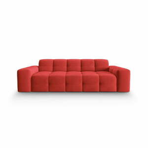 Piros bársony kanapé 222 cm Kendal – Micadoni Home kép