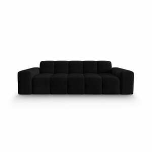 Fekete bársony kanapé 222 cm Kendal – Micadoni Home kép