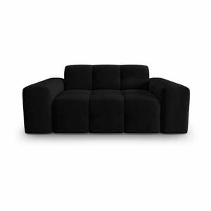 Fekete bársony kanapé 156 cm Kendal – Micadoni Home kép