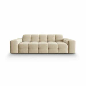 Bézs bársony kanapé 222 cm Kendal – Micadoni Home kép