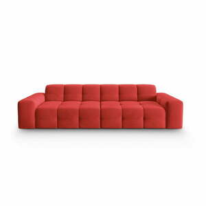 Piros bársony kanapé 255 cm Kendal – Micadoni Home kép