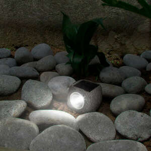 Garden of Eden Led-es kültéri szolár lámpa "szürke kő"- 11389B kép