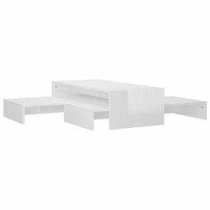 vidaXL fehér rakásolható dohányzóasztal-garnitúra 60 x 60 x 30 cm kép