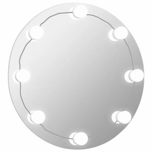 vidaXL kör alakú fali tükör LED-világítással kép
