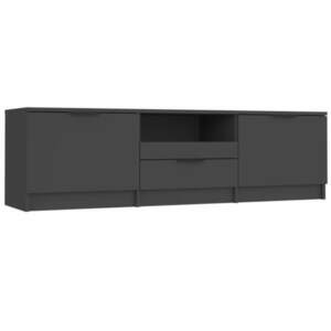 vidaXL fekete szerelt fa TV-szekrény 140x35x40 cm kép