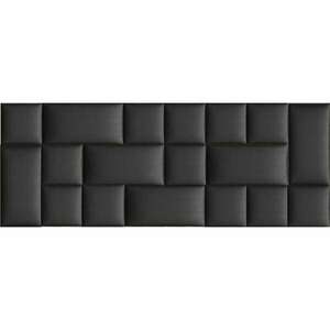 Műbőr falvédő-189 sötét színű fekete panel faldekoráció (200x75 cm) kép