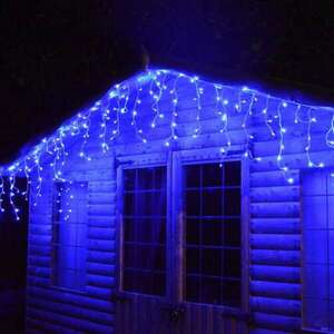180 LED-es karácsonyi jégcsap fényfüzér 7 m – kék (BBV) kép